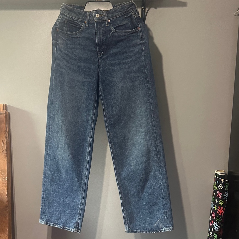 Old Navy Women's Straight Leg Jeans - Deep Blue